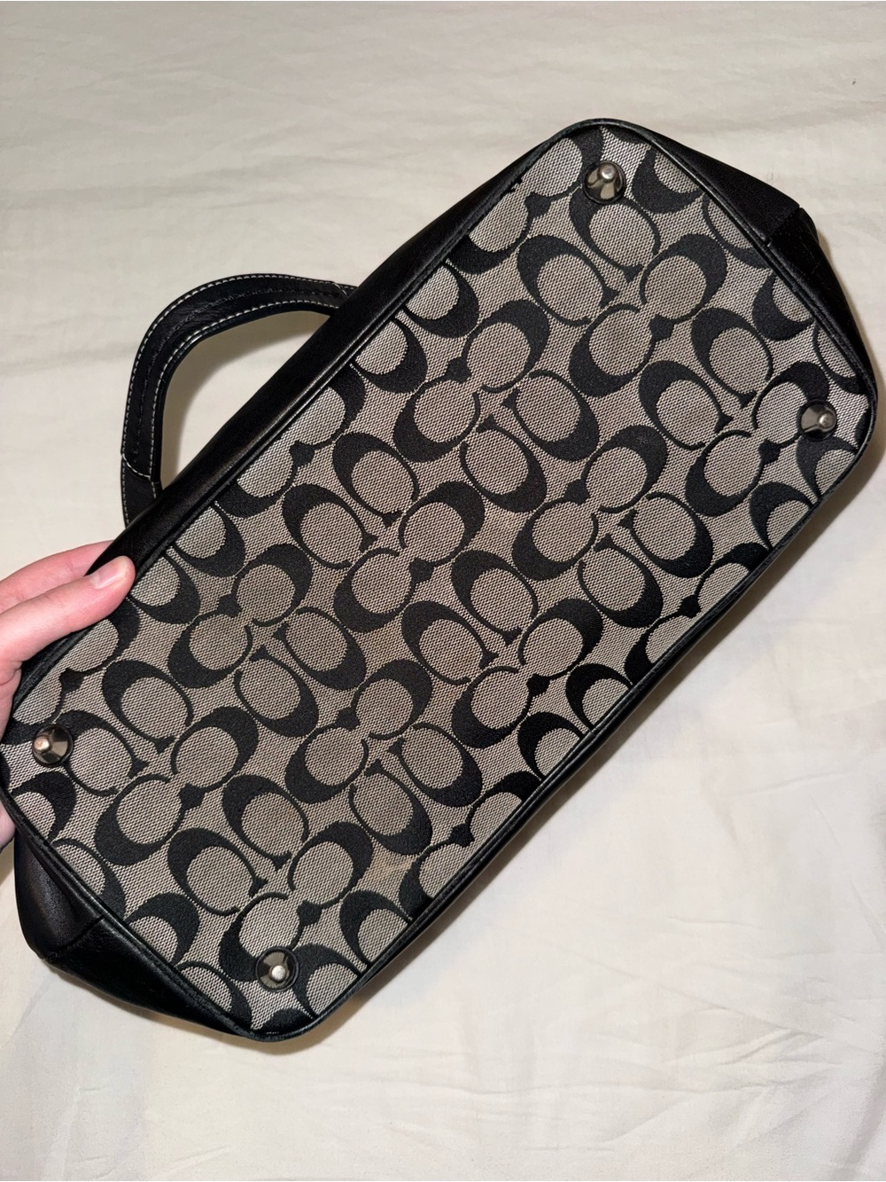 Coach Hampton Signature Jacquard Tote Bag - Picture 6 of 9